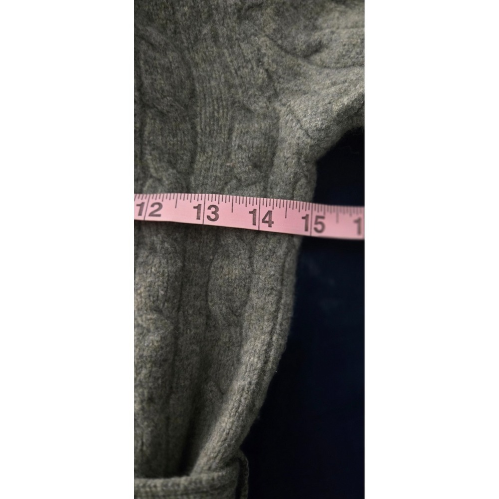 Polo Ralph Lauren Cable‑Knit Wool/Cashmere Cardigan – Castleton Green -Women's M - Picture 14 of 16